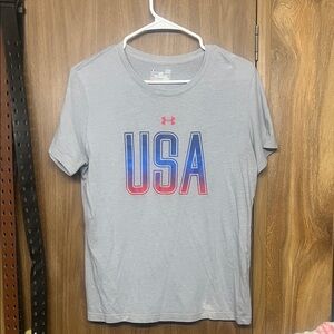 Under Armour Gray USA Tee - Short Sleeve